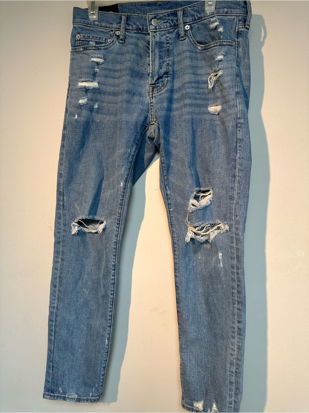 Abercrombie & Fitch Light Blue Distressed Denim Jeans